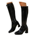 thumbnail image 4 of Foreign Trade Winter Women's Cowboy Boots with Mid Heel Comfortable Mid-Calf Pull On Boots for Casual and Wear, 4 of 7