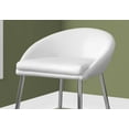 thumbnail image 4 of Monarch Specialties Bar Stool, Set Of 2, Counter Height, Kitchen, Metal, Pu Leather Look, White, Chrome, Contemporary, Modern, 4 of 4