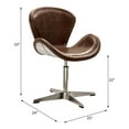 thumbnail image 4 of ACME Brancaster Accent Chair in Retro Brown and Aluminum, 4 of 5
