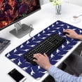 thumbnail image 2 of Long Mouse Pads for Desk,DarkBlue White Dinosaurs Silhouettes Desk Mats on Top Of Desks, Desk Mouse Pad Extra Large with 3mm Non-Slip Base and Stitched Edge for Gaming,Work,Home 31.5"x15.7", 2 of 5