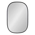 thumbnail image 2 of Kate and Laurel Caskill Mid-Century Modern Decorative Wall Mirror, 24" x 35.5", Black, Rounded Edged Rectangular Frame, 2 of 5