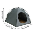 thumbnail image 3 of Pop-Up Cat Tent House for Indoor Outdoor Use Portable Foldable Pet Hideaway with Ventilation Windows for Cats Small Dogs Puppies and Other Small Animals Non- Bottom and Washable Convenience, 3 of 9