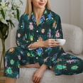thumbnail image 6 of Lsque Bright ladybugs Pattern Long Sleeve Pajama Set for Women - Soft 2-Piece Sleepwear and Loungewear Set with Pockets, Comfy Nightwear-X-Large, 6 of 7