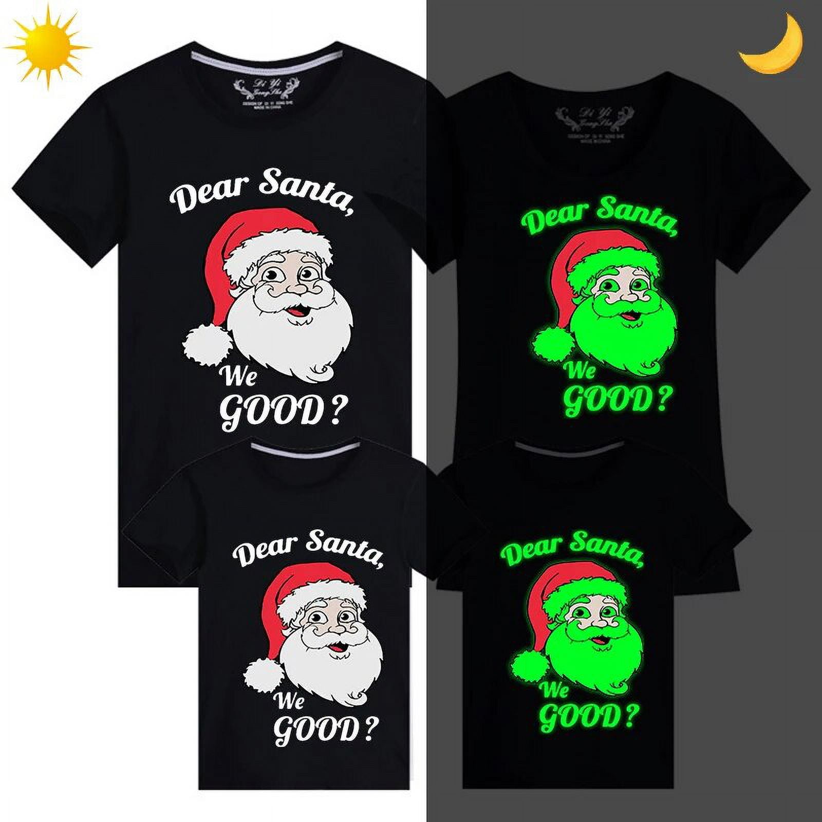 Camisetas navidenas a juego para la familia diseno exclusivo luminoso Papa Noel buena familia Walmart en linea