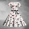 thumbnail image 4 of Girls Halloween Party Dress Short Sleeve A Line With Lace Up Back Zipper For Kids Festive Occasions, 4 of 5