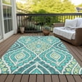 thumbnail image 6 of Addison Rugs Chantille Indoor/Outdoor Transitional Diamond Teal Washable Rectangle Rug, 9' x 12', 6 of 6