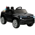 thumbnail image 2 of Qaba 12V Chevrolet Silverado EV RST Licensed Kids Electric Car with Parent Remote Control, Spring Suspension, Soft Start, Auxiliary Wheels, Black, 2 of 9