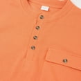 thumbnail image 5 of Qingpeng Clearance Men's Long Sleeve Lapel Shirts 3-Button Fall Casual Cotton T-Shirts Basic Tops, 5 of 8