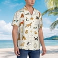 thumbnail image 3 of Pofeuu Dogs Funny Pets Print Hawaiian Shirt for Men Sleeves Casual Button Down Summer Beach Dress Shirts T-Shirts,Small, 3 of 7
