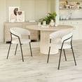 thumbnail image 6 of Josephine Dining Chair Cream Dining Chair, Modern Style, Shearling style fabric, Plywood, Indoor Dining, 6 of 12