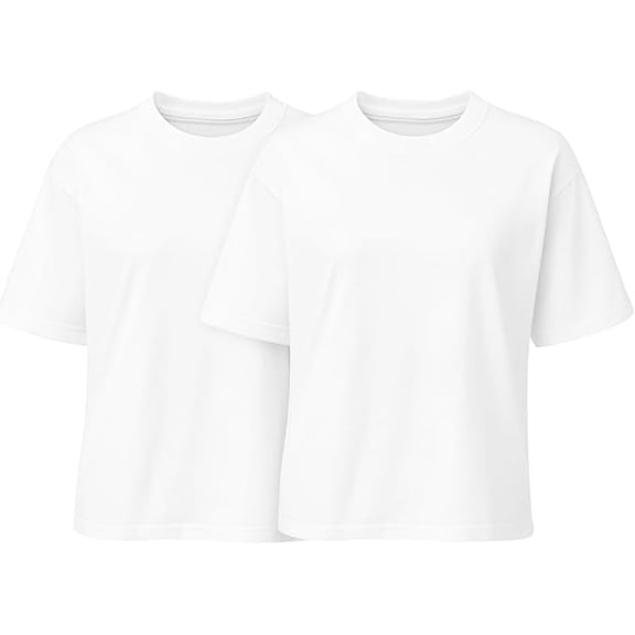 Classic Unisex Crew Neck T-Shirt – Soft Cotton Short Sleeve Tee for Men & Women – Casual Everyday Shirt White
