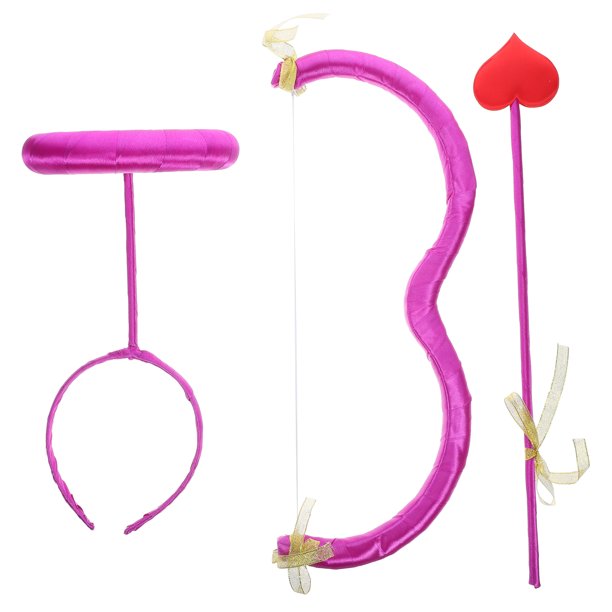 KAKOWELY 1 juego de disfraz de Cupido para cosplay, arco de Cupido, flecha de Cupido, diadema decorativa para fiesta para niña