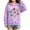 Purple, variant on Coerni Girls Hoodie Cartoon Construction Truck Graphic Sweatshirt Funny Print Kids Trendy Hooded Pullover Spring Fall Casual Wear