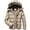 Khaki, variant on Men's Waterproof Winter Puffer Jacket with Detachable Hood - Warm Heavy Duty Bubble Coat, Windproof Ski Parka for Snow & Outdoor Dark Grey X-Large