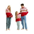thumbnail image 2 of Christmas Family Matching Sweater Sets, Knitted Sweater Thickened Plush Warm Style, Long Sleeved Pajamas Set, Xmas Festival Pjs, Christmas Theme Pajamas, 2 of 7