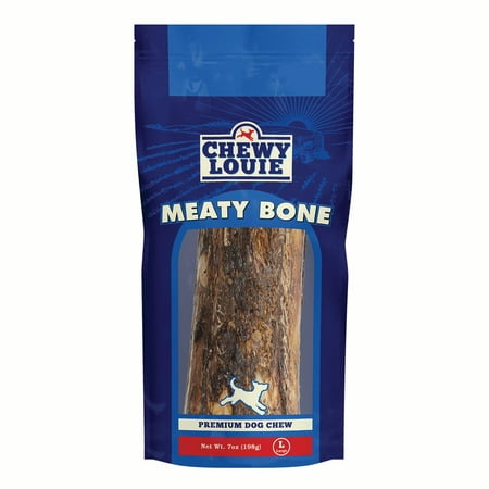 CHEWY LOUIE Large Meaty Bone - One Ingredient, Flavor Packed for Picky Eaters, All Natural, No Artificial Flavors or Chemicals, Long-Lasting, Superior Dental Support Dog