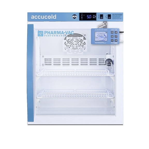 Accucold 2 Cu.Ft. Compact Vaccine Refrigerator, NIST Calibrated Data Logger Included