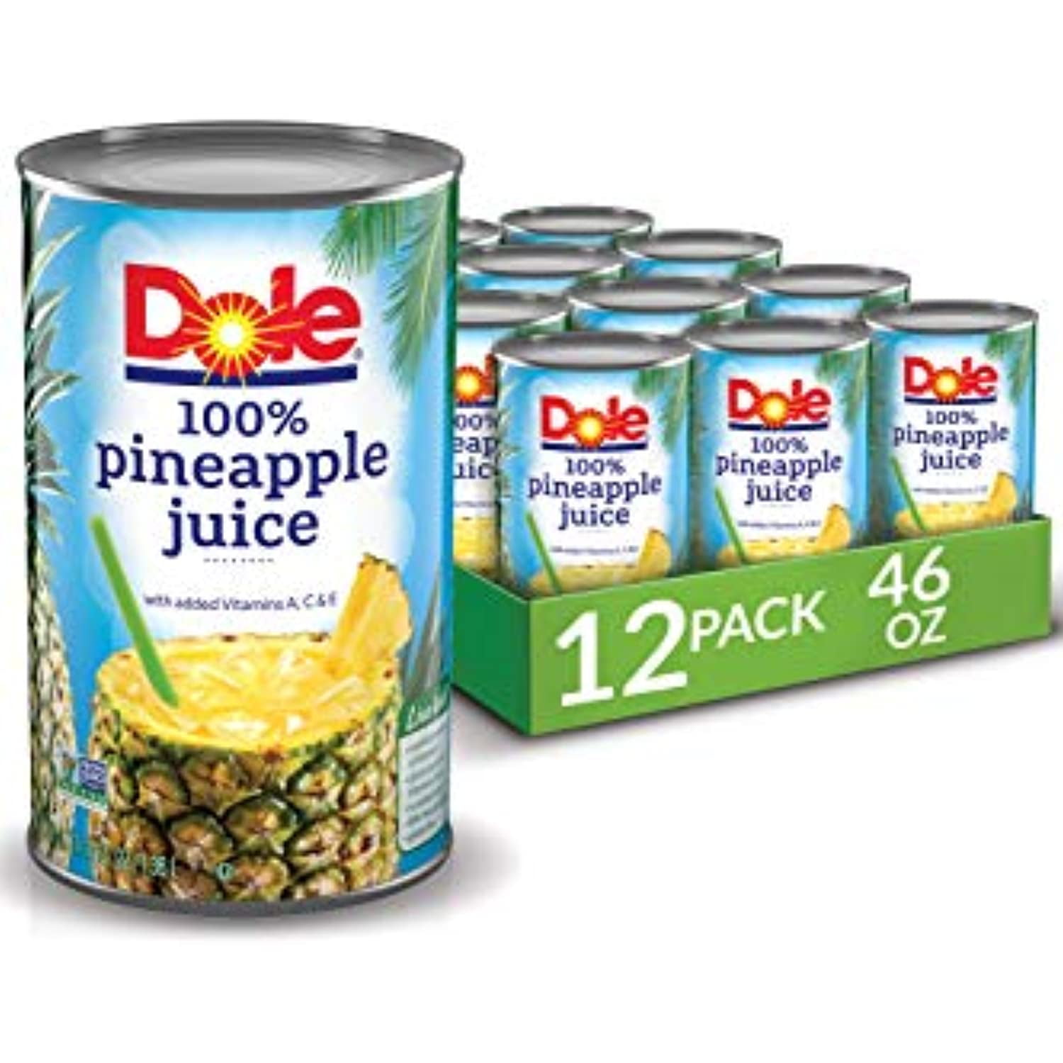Dole Pineapple Juice, 100 Fruit Juice With Added Vitamin C, 46 Fl Oz