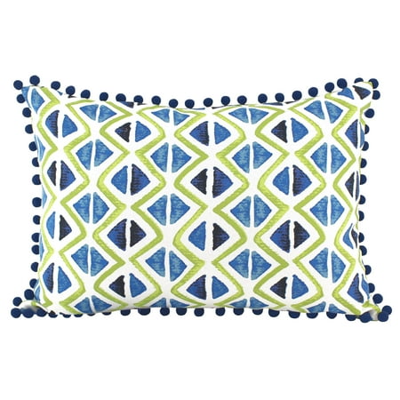 - Mainstays Diamond Oblong Poms Decorative Throw Pillow, 14