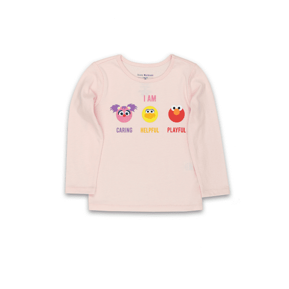 Sesame Street Caring Helpful Playful Elmo Toddler Baby Long Sleeve T-Shirt Tee SEG058LS