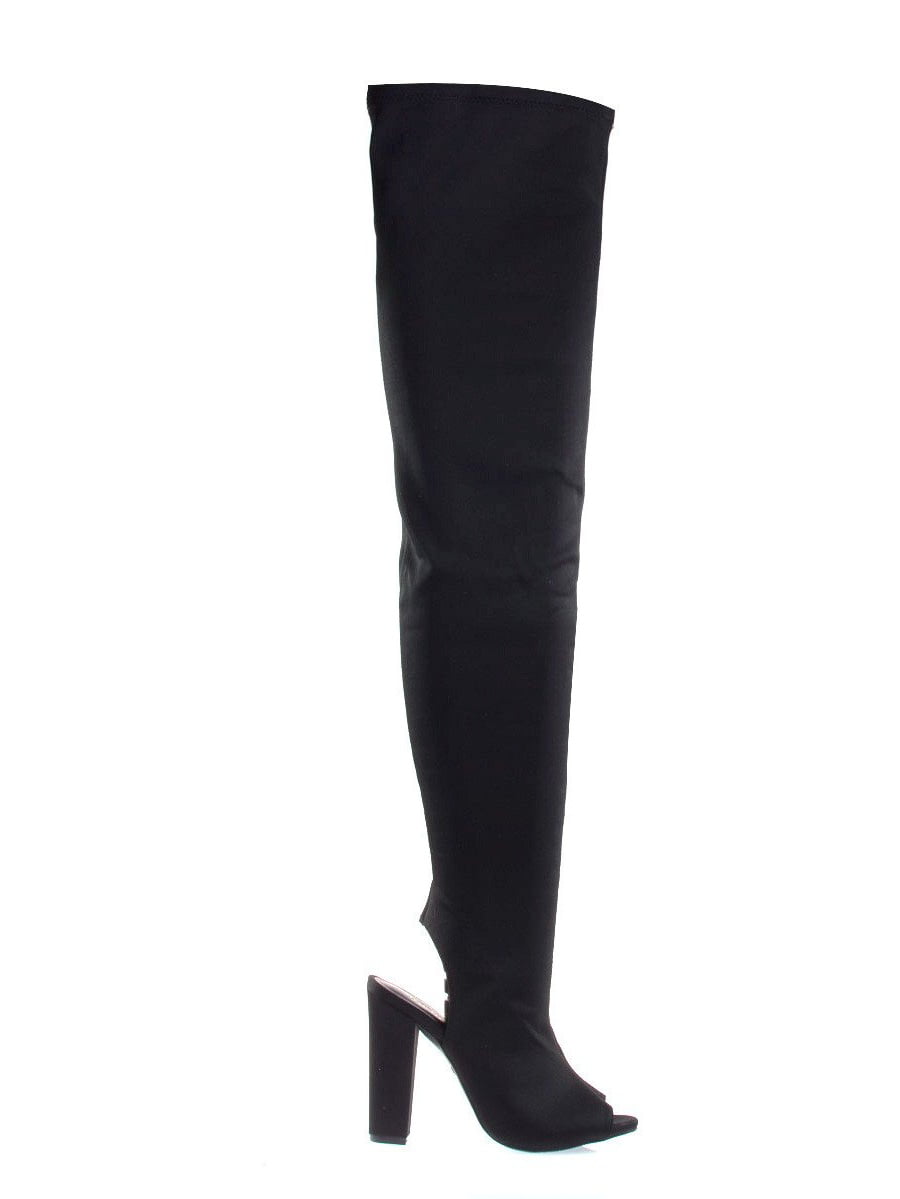 open back heeled boots