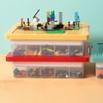 thumbnail image 4 of SUSUchens Building Block Storage Box with Removable Cover Multi Compartments Large Capacity Transparent Art Craft Storage Organizer Stackable Bins for Lego Red, 4 of 13