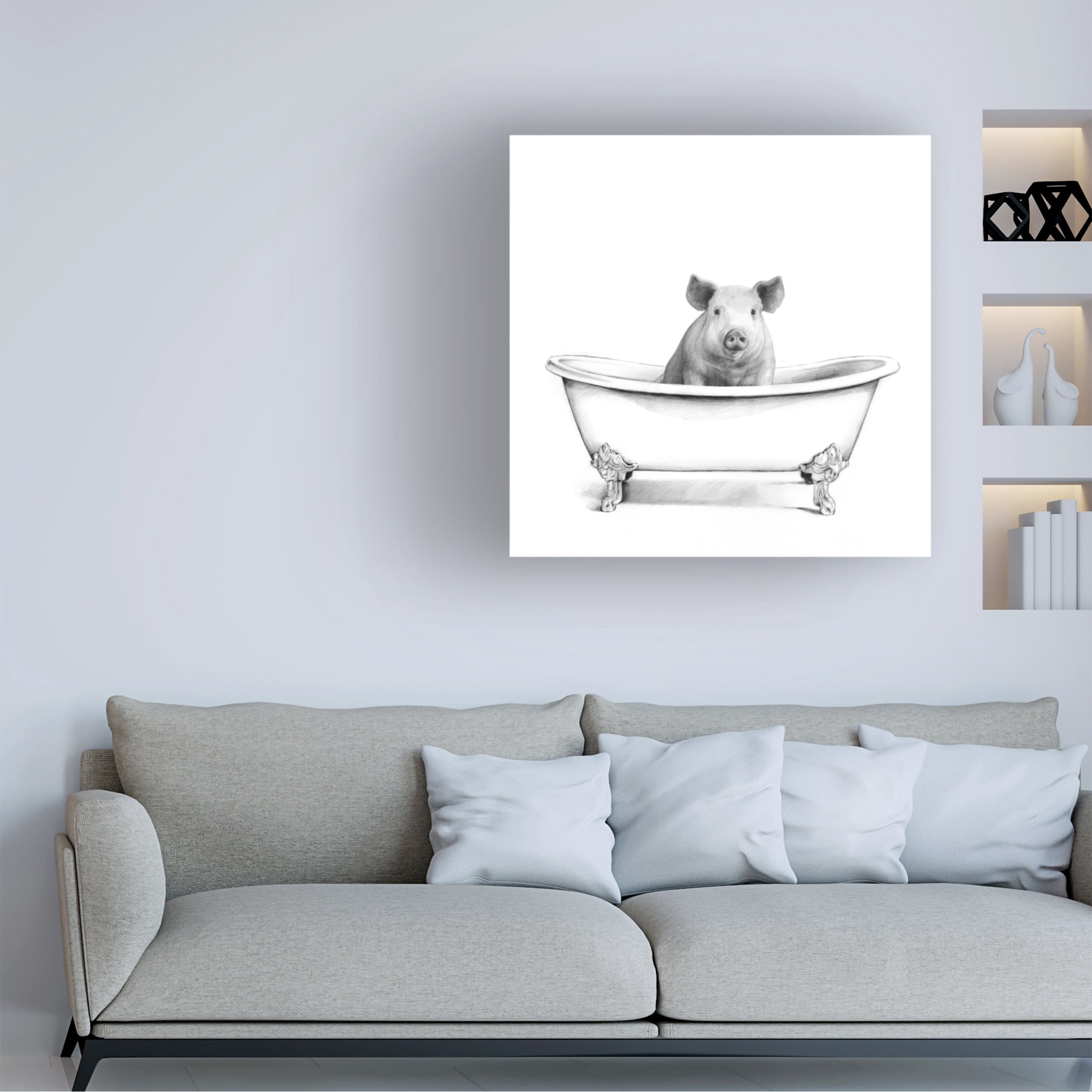 Victoria Borges 'Clawfoot Critter I' Canvas Art
