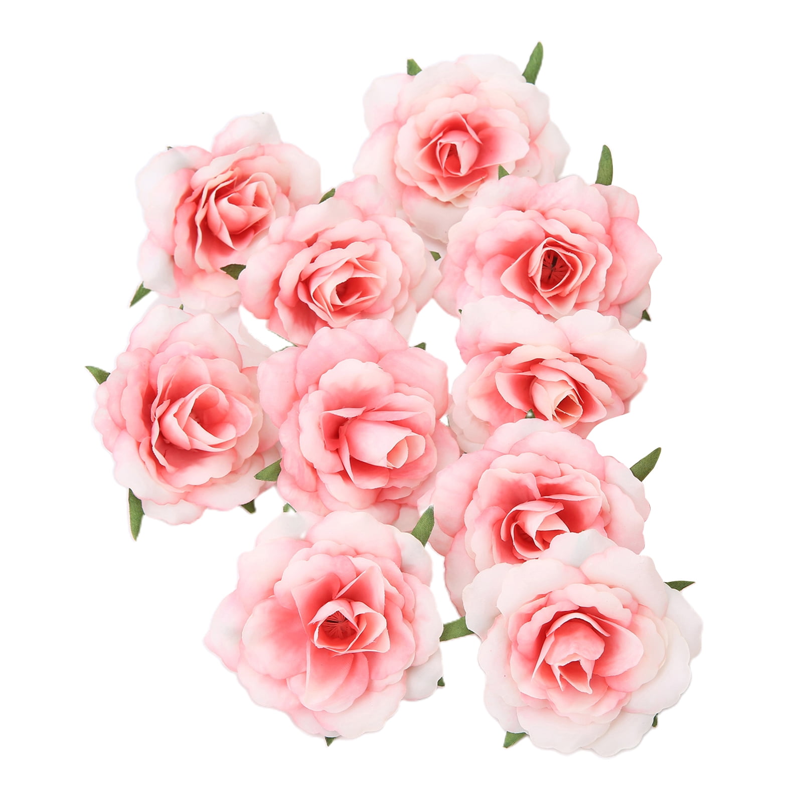 3 Artificial Simulation Silk Camellia Rose Flower Head 8 cm 