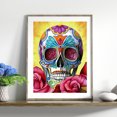 thumbnail image 2 of Cuadros Decorativos Kit de pintura de diamante 5D mosaico de diamante redondo completo de calavera JShteea Nuevos Originales, 2 of 9