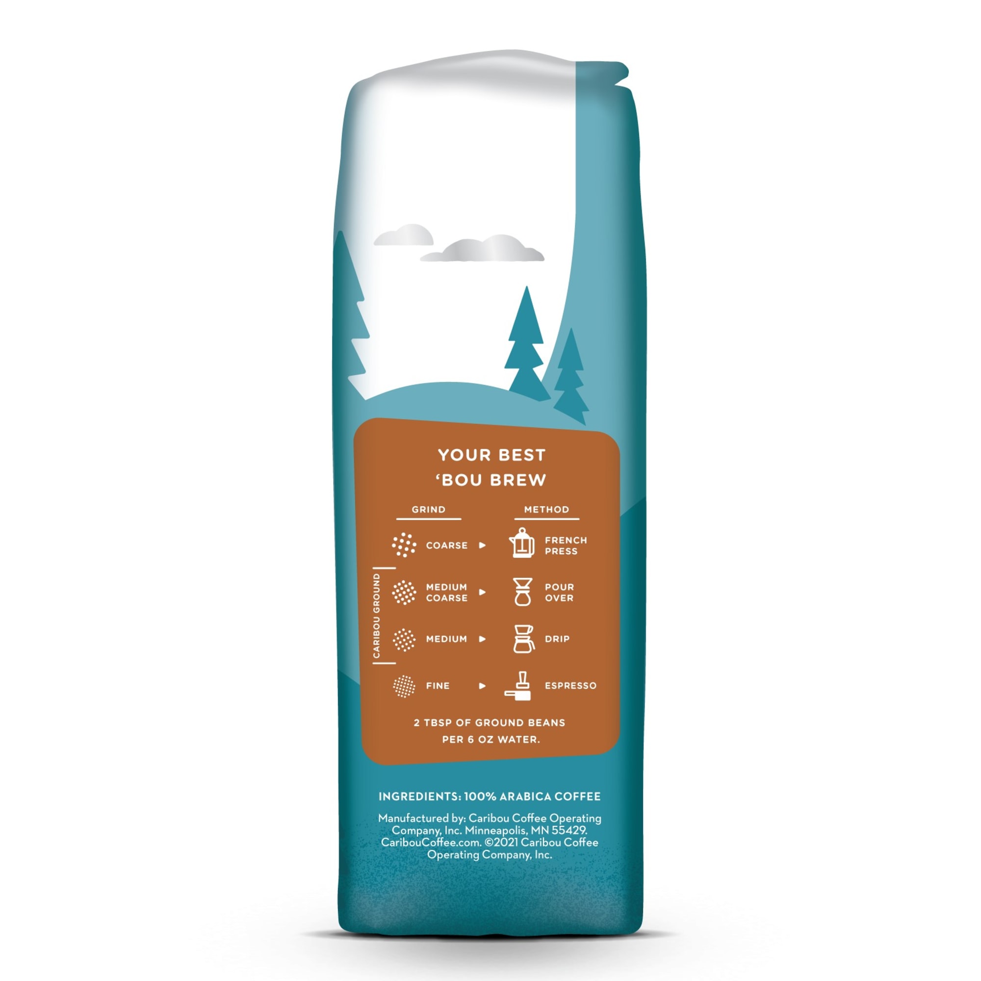 Caribou Coffee Caribou Blend Ground Coffee, Premium Medium Roast, 100% Arabica, 12 oz - image 5 of 6