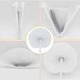thumbnail image 4 of Abanico Plegable Forma Redonda Ventilador Pintura DIY en Blanco Papel Mano para Boda, 4 of 5