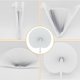 thumbnail image 4 of Abanico Plegable Forma Redonda Ventilador Pintura DIY en Blanco Papel Mano para Boda, 4 of 5