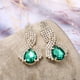 thumbnail image 3 of Pendientes de gota de agua chapados en oro con microincrustaciones de cristal para mujer personalizados de tendencia de moda de estilo coreano, 3 of 5