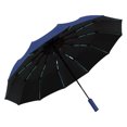 thumbnail image 2 of Paraguas plegable de 60 varillas para días soleados y lluviosos, totalmente automático, grande, de plástico negro reforzado, parasol y protección solar, plegable, de tela, para lluvia., 2 of 6