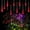 Red, variant on LINLIN LED Meteor Shower Solar Lights Garden, Waterproof 30cm 10 Tubes 360LEDs Falling Raindrop Cascading Decorative String Lights for Holiday Party Wedding Christmas Tree Decoratio
