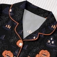 thumbnail image 5 of Girls Suit Printed Short Sleeve Cute Trendy Daily Halloween for Girls Sport Soft Kids Lovely Shorts Set, 5 of 5