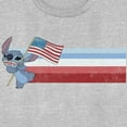 thumbnail image 2 of Women's Lilo & Stitch Flying the American Flag Graphic Tee Athletic Heather Medium, 2 of 4