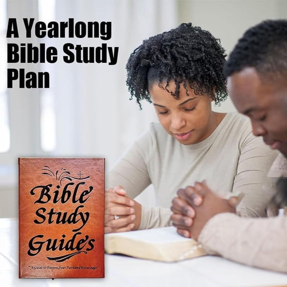 beuhugas 66-Page Bible Study Guide & Devotional Journal - PU Leather Cover Daily Scripture Quotes, Prayer Reflections to Strengthen Faith
