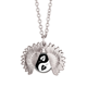 thumbnail image 1 of El budismo budista Yin Yang Negro Blanco Collar de girasol collar collar collar colgante, 1 of 3