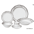 thumbnail image 1 of Lorren Home Trends Victoria Design Ensemble de Vaisselle, 24 Pcs, 1 of 4