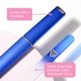 thumbnail image 2 of Premium Czech Glass Nail File with Hard Case, Bona Fide Beauty Professional Manicure Tool for Gentle Precision Filing – Aqua/Cobalt, 2 of 6