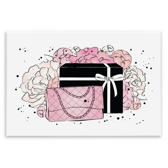 Stupell Industries Peony Swathed Handbags Fashion Painting Unframed Art Print Wall Art, 15 x 10