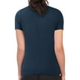 thumbnail image 2 of Women's G-III 4Her by Carl Banks Navy Washington Nationals Leopard Heart Fitted T-Shirt, 2 of 3