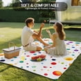 thumbnail image 4 of Outdoor Rug 5x7 ft Abstract Waterproof Outdoor Patio Rug Mat Non Slip Outside Area Rugs Carpet for RV,Camping,Porch,Deck,Pool,Balconybackyard,Watercolor Polka Dots Print Colorful White, 4 of 9