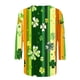 thumbnail image 5 of TaTaai St. Patrick's Day Women's Casual Print Round Neck 3/4 Sleeve T-Shirt Loose Top Gift, 5 of 5