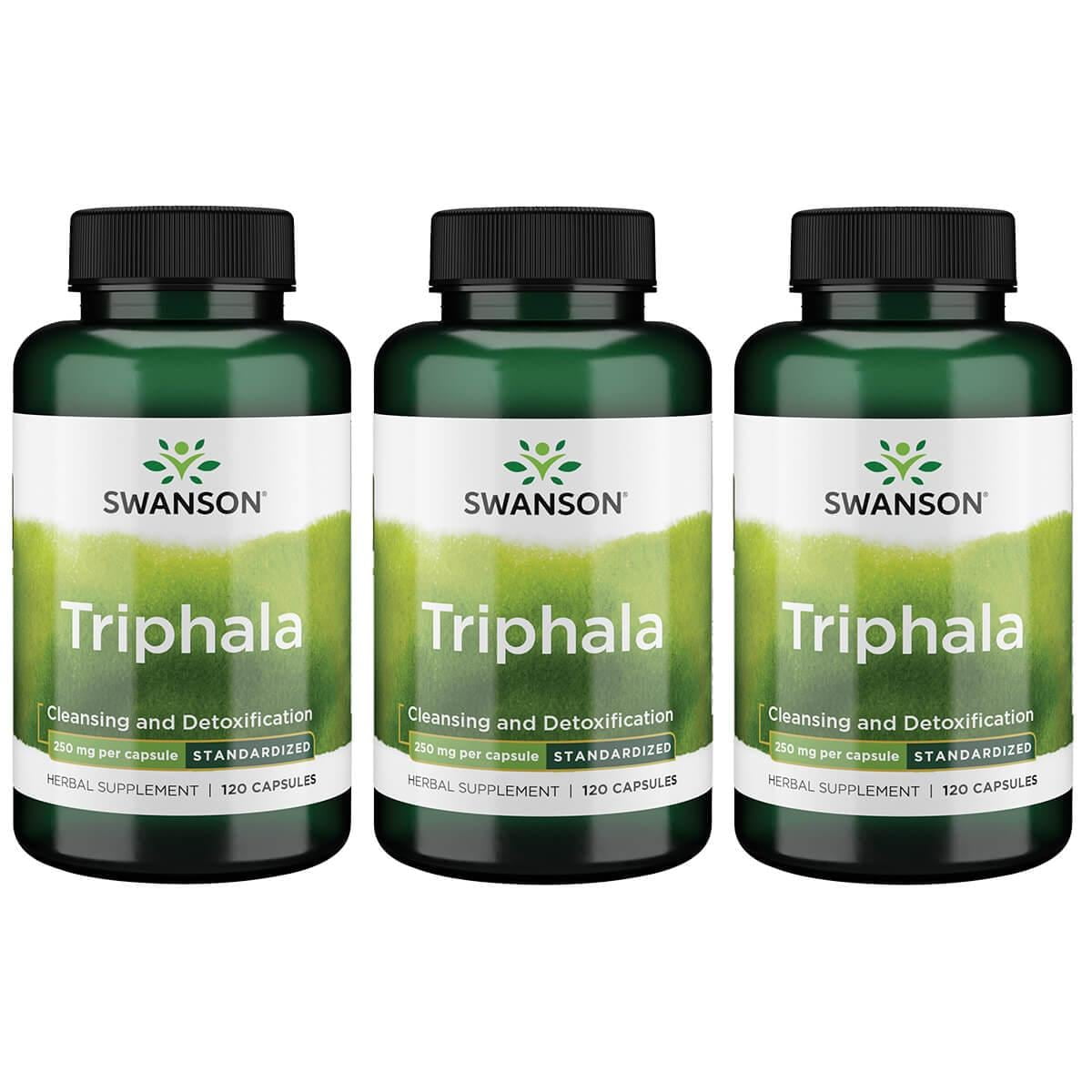 Swanson Triphala Standardized 250 mg 120 Caps 3 Pack