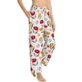 thumbnail image 2 of Uemuo Tulips Flowers Pattern Women's Wide Leg Palazzo Lounge Pants with Pockets Light Weight Loose Comfy Casual Pajama Pants-XX-Large, 2 of 9