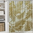thumbnail image 6 of Awypu Waterproof Shower Curtain for Bathroom Decoration Farmhouse Modern Black Tropical Palm Jungle Floral Tree Leaves Hand Sketch Hawaii California Nature Paradise Golden White, 6 of 7