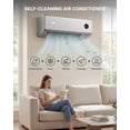 thumbnail image 6 of Upstreman 12000 BTU Mini Split Air Conditioner & Heater, Wifi Enabled 20 SEER2 Ductless Wall Mounted AC Unit Cool with Heat Pump, Energy Efficient, Up to 750 Sq.Ft, 115V Silver, 6 of 11