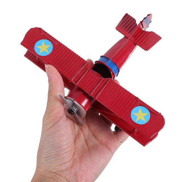 AURARMLET 1Pcs Steampunk Plane Model Classic Design Durable Iron Construction Home Ornament For Collectors 6In